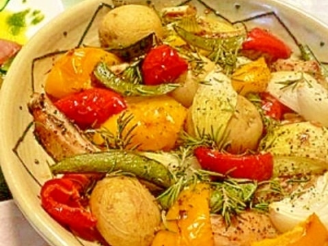 オーブンで焼くだけ簡単 鶏手羽肉と野菜のハーブ焼き レシピ 作り方 By 遊星 楽天レシピ オーブンで焼くだけ簡単 鶏手羽肉と野菜のハーブ焼き レシピ 作り方 By 遊星 楽天レシピ